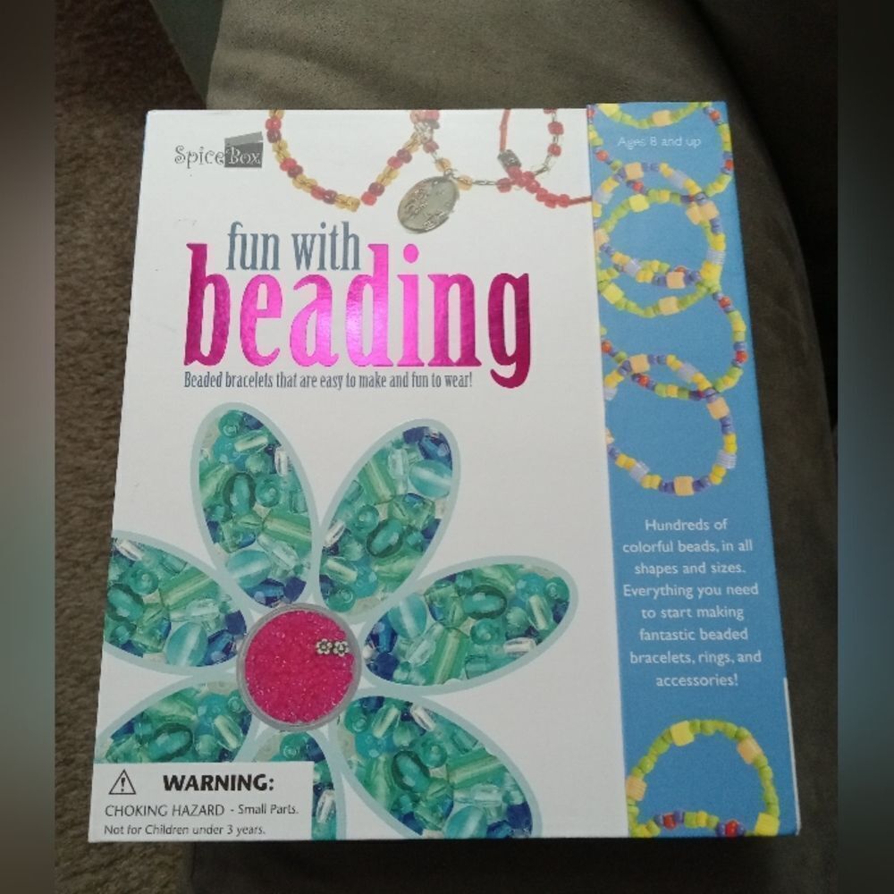 SPICE BOX. FUN WITH BEADING. NWT. Hundreds of colorful beads.